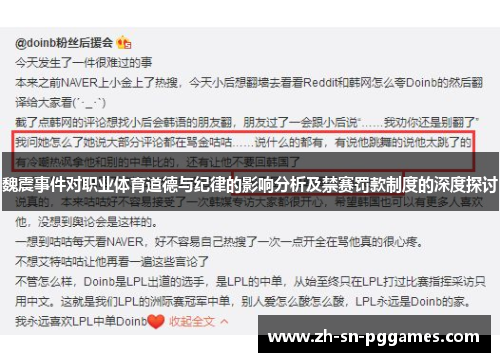 魏震事件对职业体育道德与纪律的影响分析及禁赛罚款制度的深度探讨