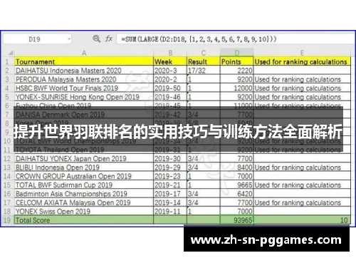 提升世界羽联排名的实用技巧与训练方法全面解析